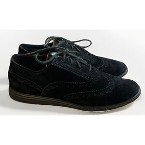 Cole Haan Grand OS Tour Black Suede‎ Wingtip Lace Up Oxford Shoes Women's 6 B